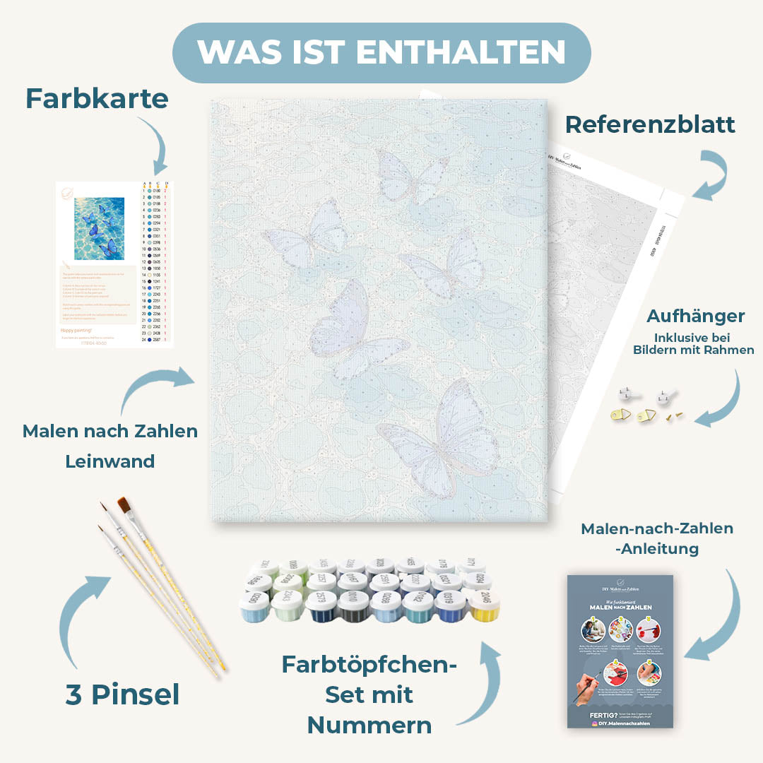 Malen nach Zahlen - Schmetterlings-Oase