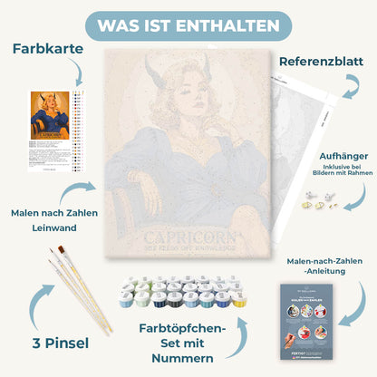 Malen nach Zahlen - Steinbock Frau
