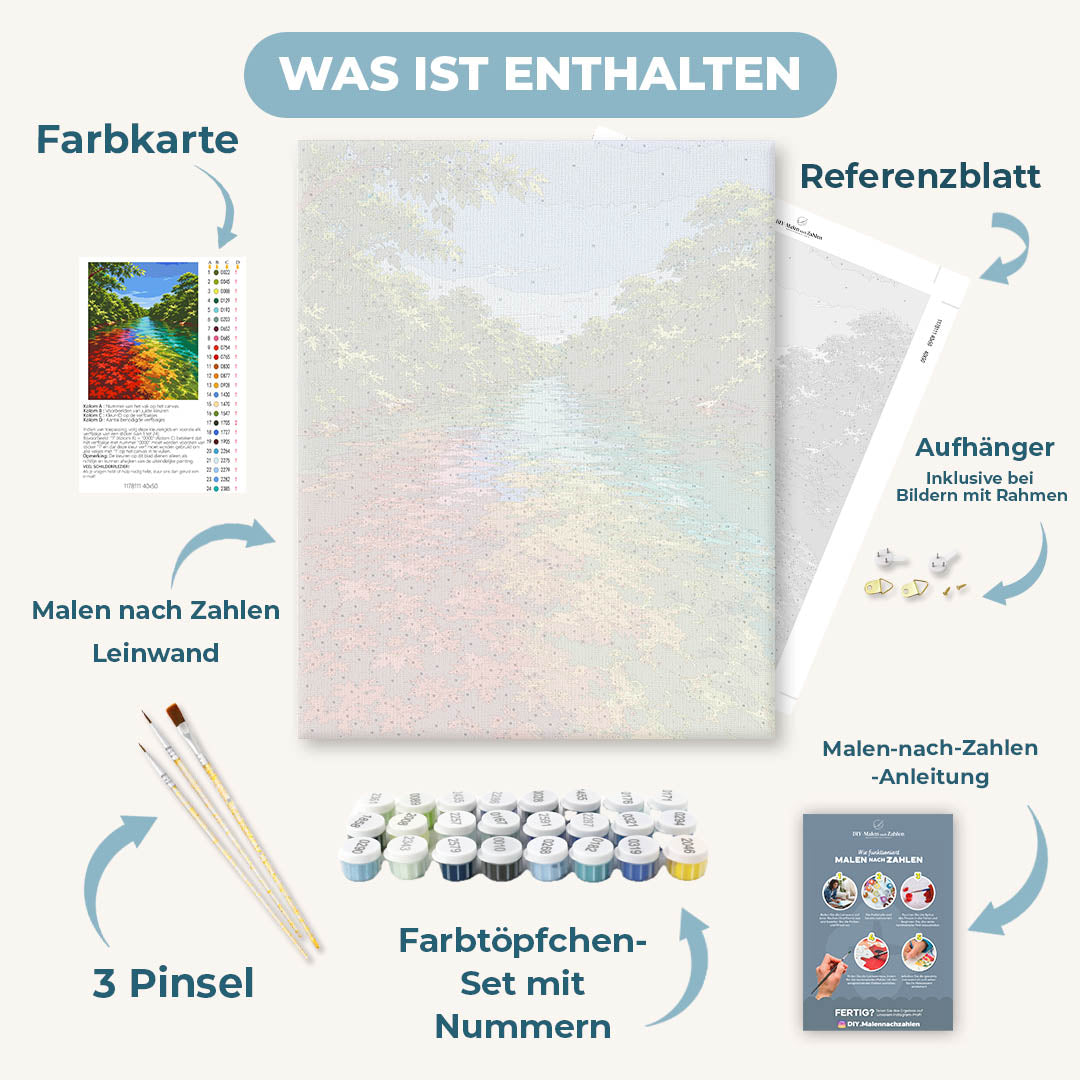 Malen nach Zahlen - Fünf-Farben-Fluss