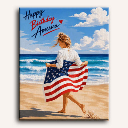 Malen nach Zahlen - Happy Birthday America