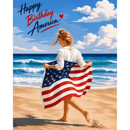 Malen nach Zahlen - Happy Birthday America - Malen nach Zahlen