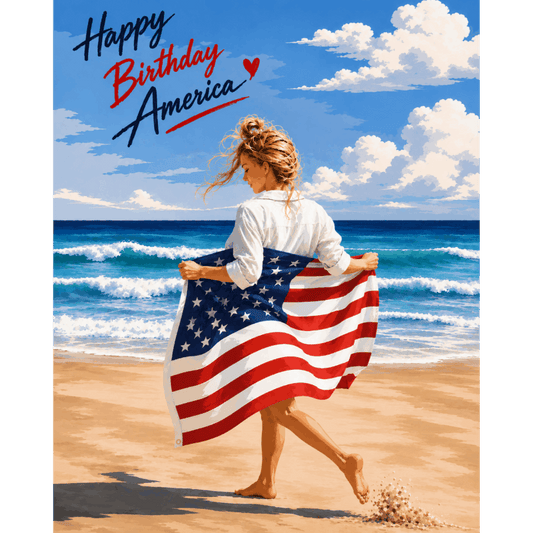 Malen nach Zahlen - Happy Birthday America - Malen nach Zahlen