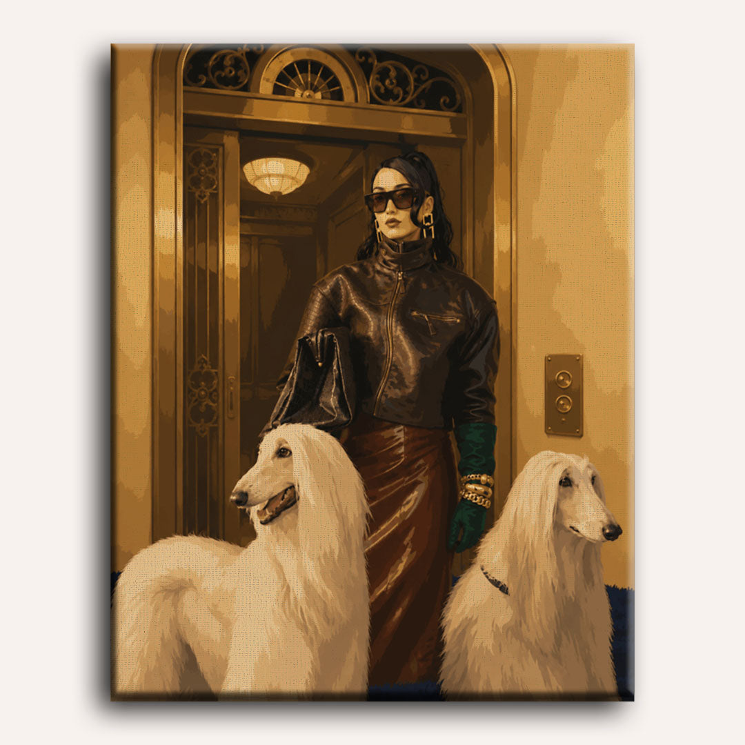 Malen nach Zahlen - Luxus & Hunde