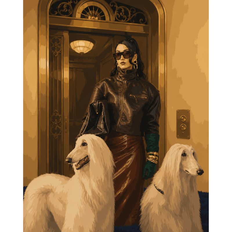 Malen nach Zahlen - Luxus & Hunde - Malen nach Zahlen