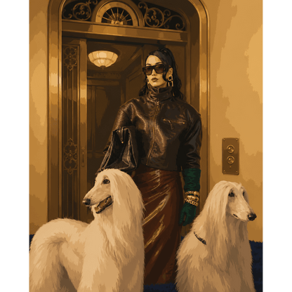 Malen nach Zahlen - Luxus & Hunde - Malen nach Zahlen