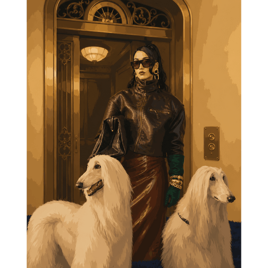 Malen nach Zahlen - Luxus & Hunde - Malen nach Zahlen