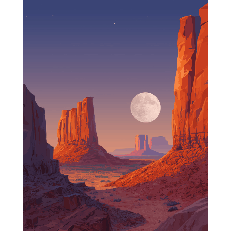 Malen nach Zahlen - Monument Valley - Malen nach Zahlen
