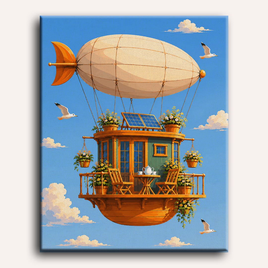 Malen nach Zahlen - Luftschiff Steambloom
