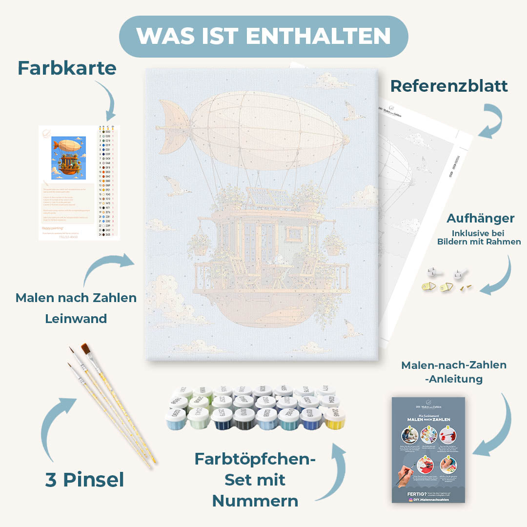 Malen nach Zahlen - Luftschiff Steambloom
