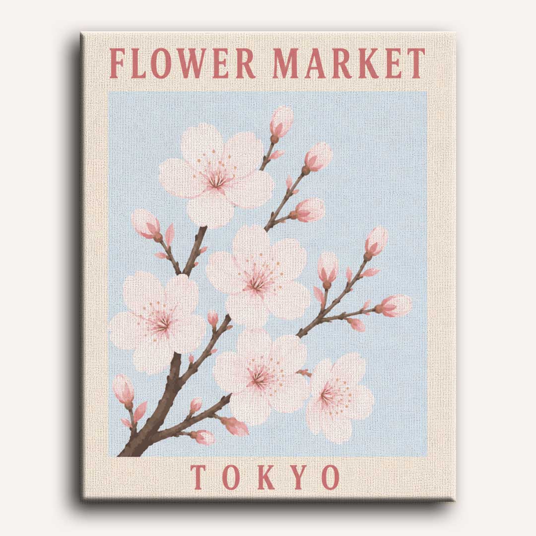 Malen nach Zahlen - Tokio Blumen