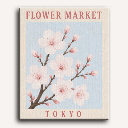 Malen nach Zahlen - Tokio Blumen