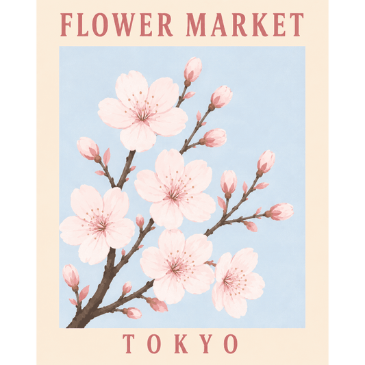 Malen nach Zahlen - Tokio Blumen - Malen nach Zahlen
