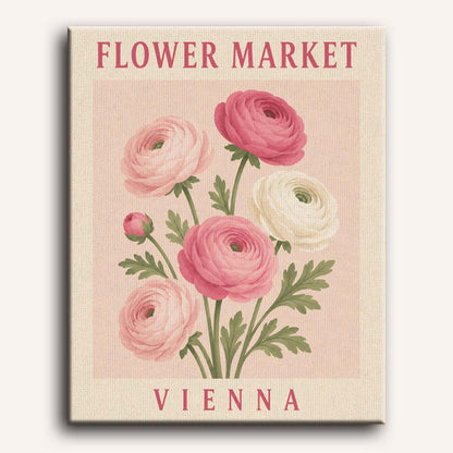 Malen nach Zahlen - Wiener Blumen