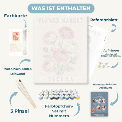 Malen nach Zahlen - Wiener Blumen