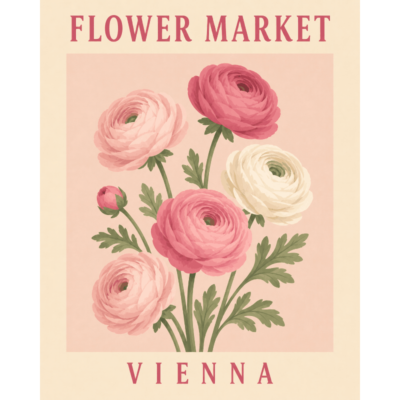 Malen nach Zahlen - Wiener Blumen - Malen nach Zahlen