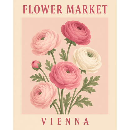 Malen nach Zahlen - Wiener Blumen - Malen nach Zahlen