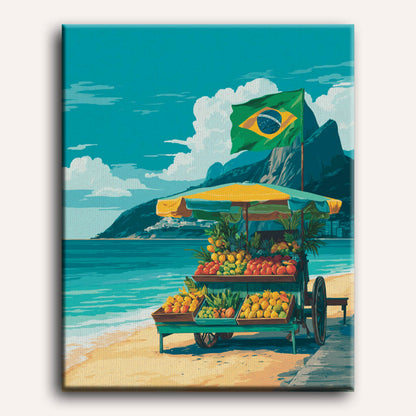 Malen nach Zahlen - Brasilianischer Strand