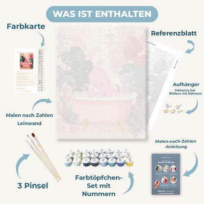 Malen nach Zahlen - Badender Oktopus