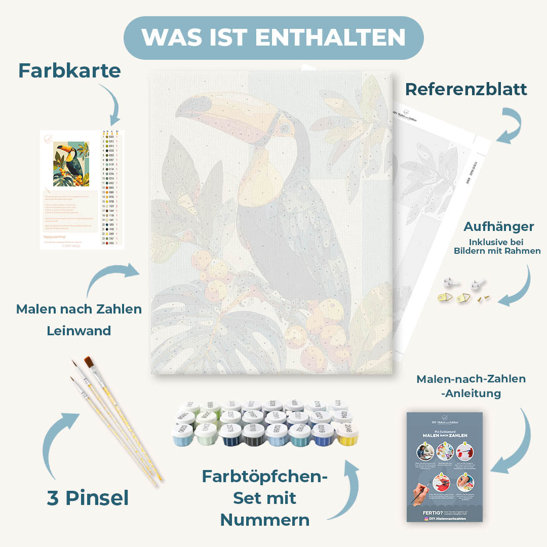 Malen nach Zahlen - Wichtiger Tukan