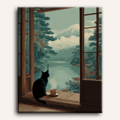 Malen nach Zahlen - Morgen am Fuji