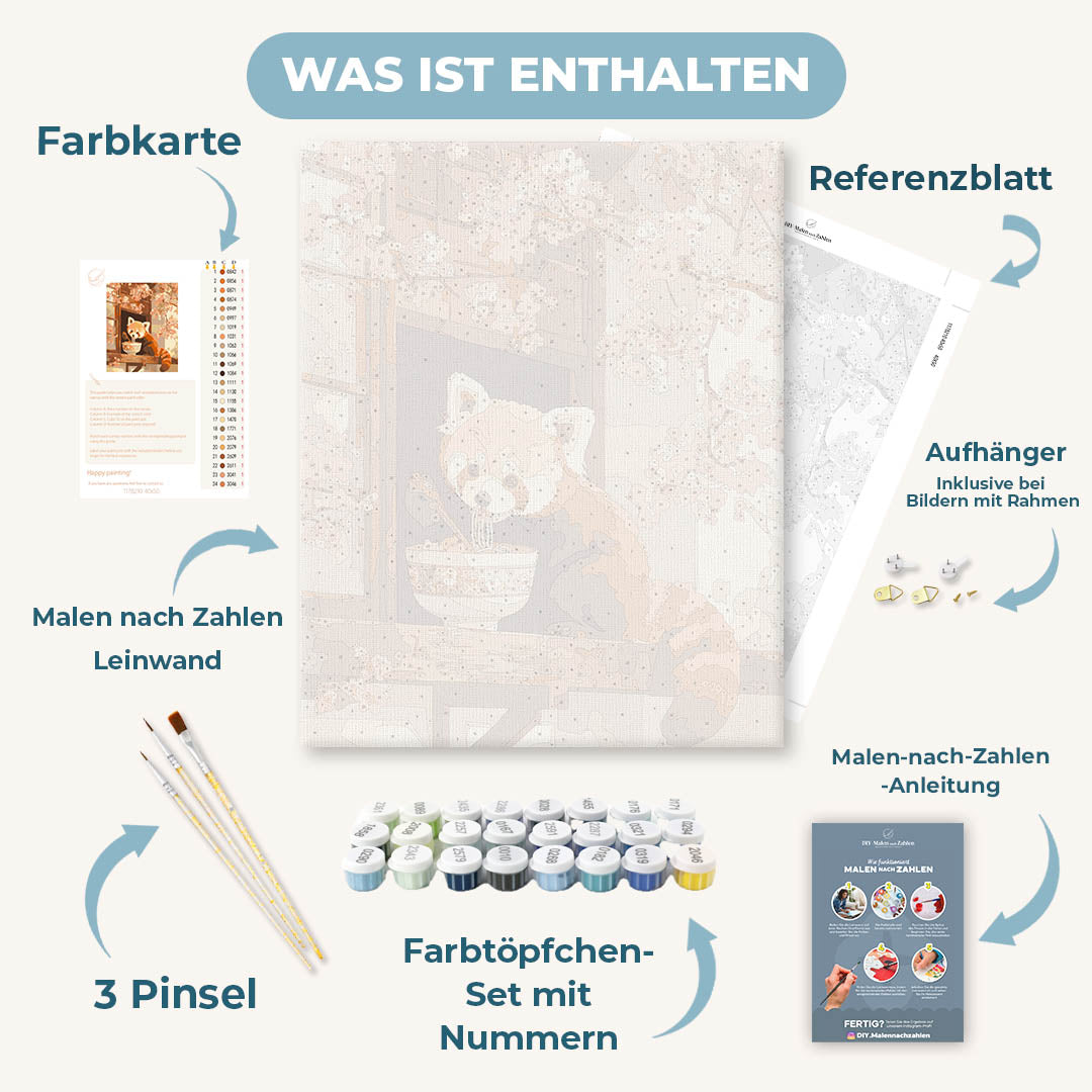 Malen nach Zahlen - Blütenblätter & Nudeln