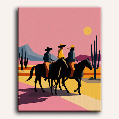 Malen nach Zahlen - Cowboys