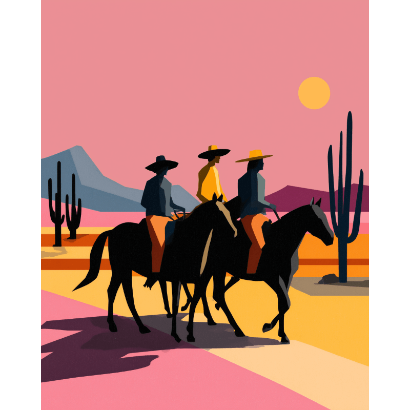 Malen nach Zahlen - Cowboys - Malen nach Zahlen
