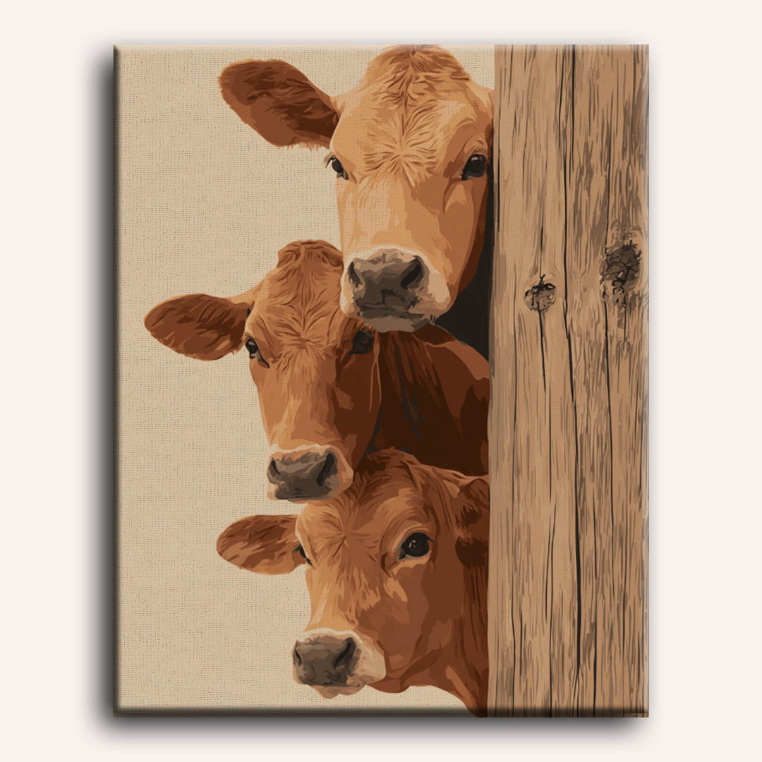 Malen nach Zahlen - Bauernhof-Trio