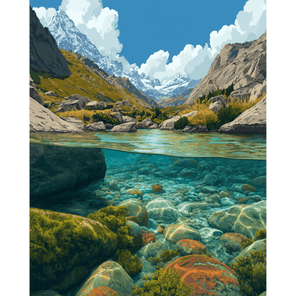 Malen nach Zahlen - Unter den Rocky Mountains - Malen nach Zahlen