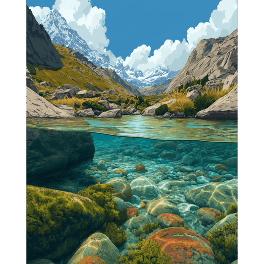 Malen nach Zahlen - Unter den Rocky Mountains - Malen nach Zahlen