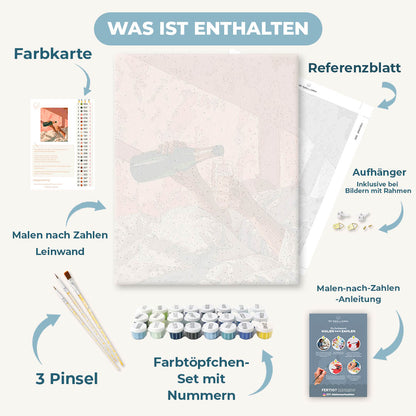 Malen nach Zahlen - Bläschen im Bett