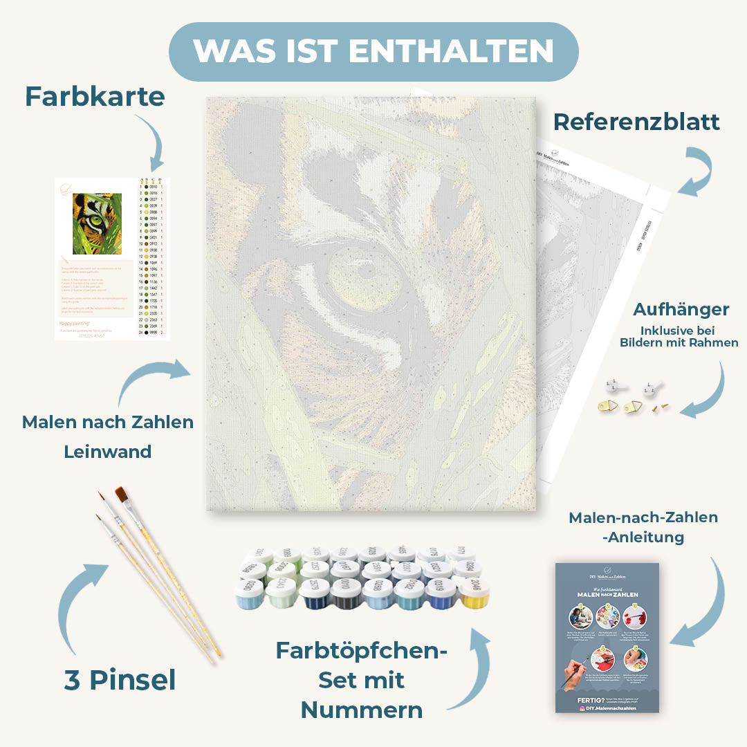 Malen nach Zahlen - Auge des Tigers