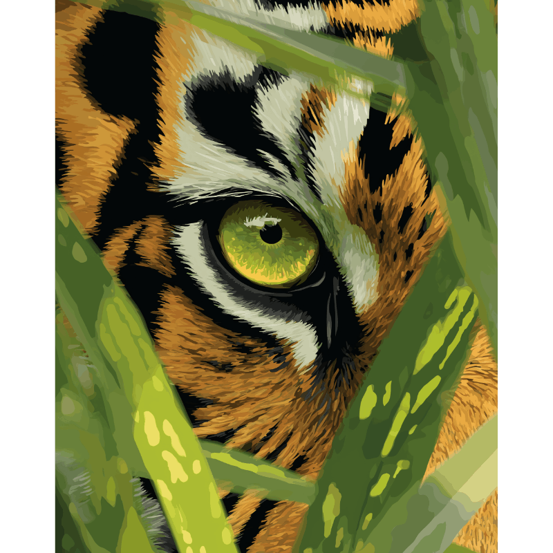 Malen nach Zahlen - Auge des Tigers - Malen nach Zahlen