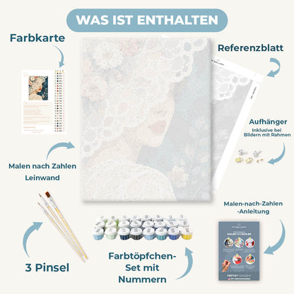 Malen nach Zahlen - Spitze und Blütenblätter