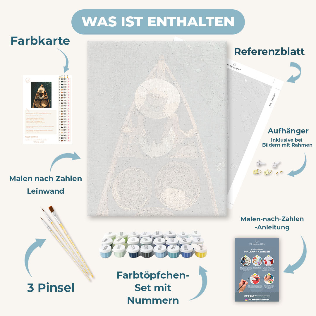 Malen nach Zahlen - Morgendliche Fahrt