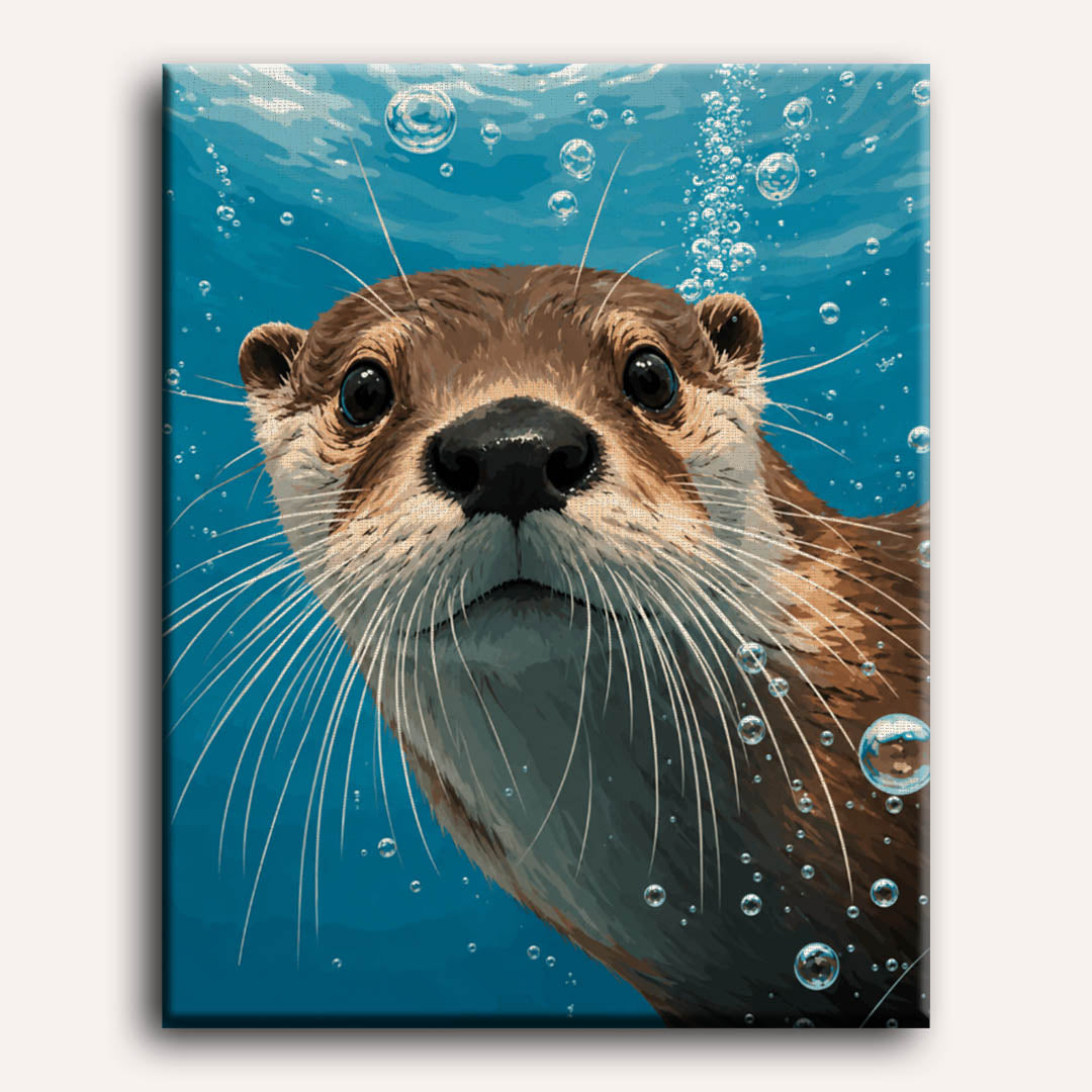 Malen nach Zahlen - Otter unter Wasser
