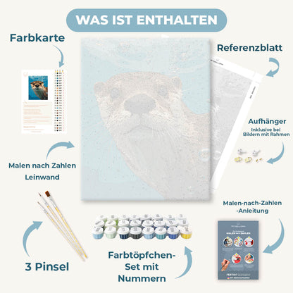 Malen nach Zahlen - Otter unter Wasser