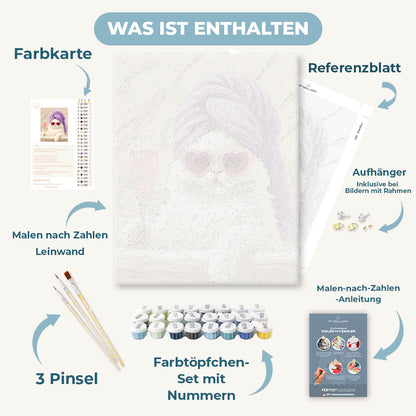 Malen nach Zahlen - Verwöhnte Katze