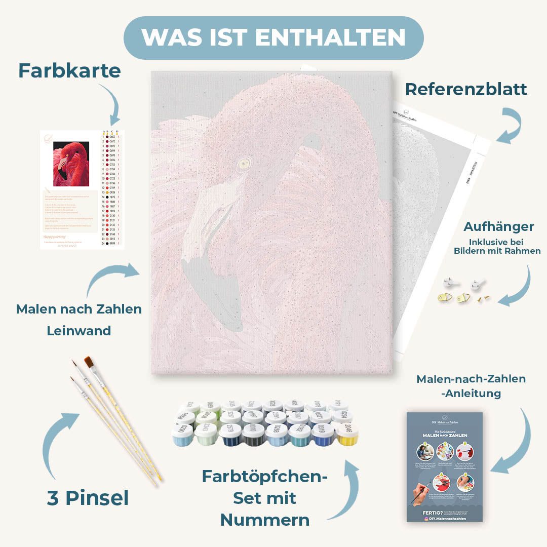 Malen nach Zahlen - Rosa Porträt