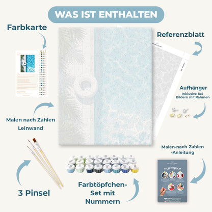 Malen nach Zahlen - Auszeit am Pool