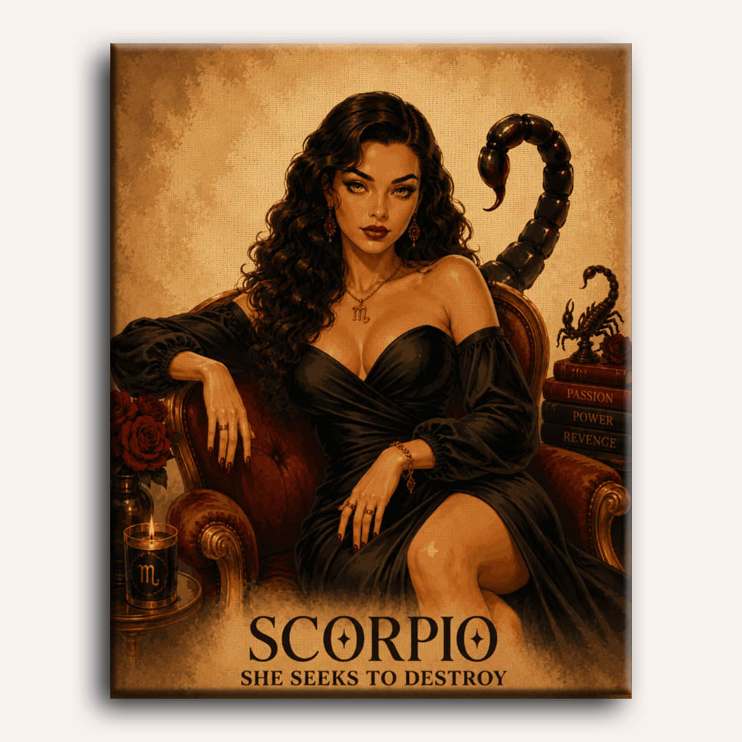 Malen nach Zahlen - Skorpion Frau