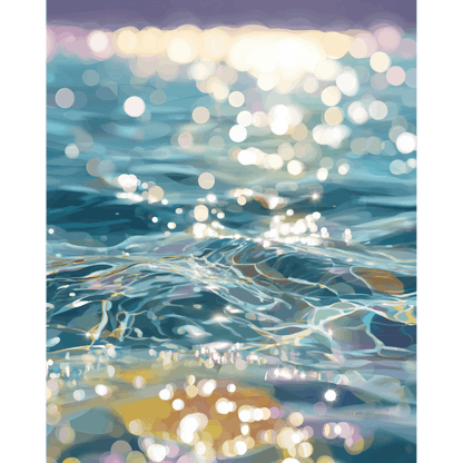 Malen nach Zahlen - Schimmerndes Wasser - Malen nach Zahlen