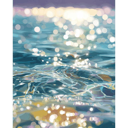 Malen nach Zahlen - Schimmerndes Wasser - Malen nach Zahlen