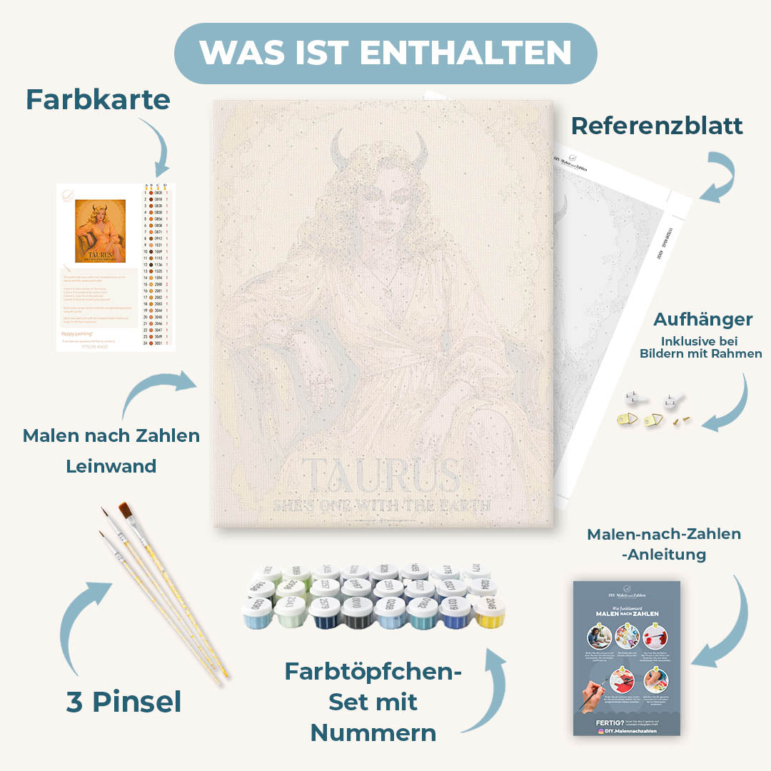 Malen nach Zahlen - Stier Frau