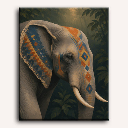 Malen nach Zahlen - Tribal Elefant