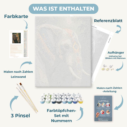 Malen nach Zahlen - Tribal Elefant