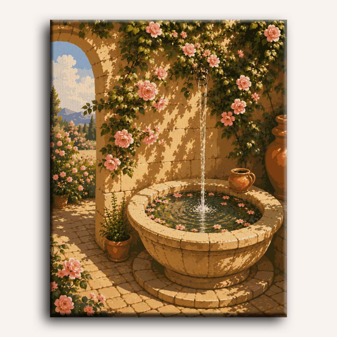 Malen nach Zahlen - Toskanischer Brunnen
