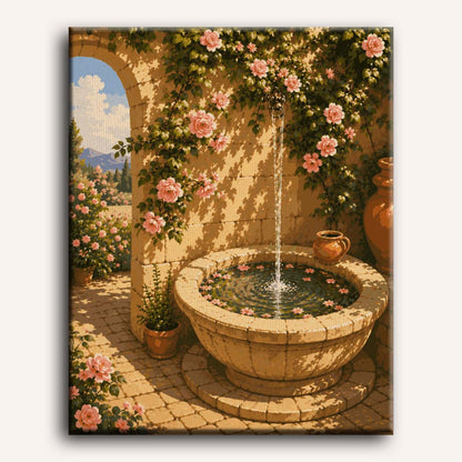 Malen nach Zahlen - Toskanischer Brunnen