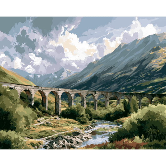 Malen nach Zahlen - Glenfinnan-Viadukt - Malen nach Zahlen