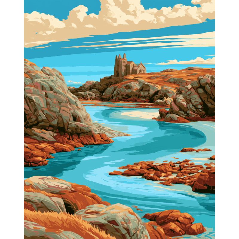 Malen nach Zahlen - Insel Iona - Malen nach Zahlen